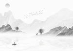 水墨背景墙