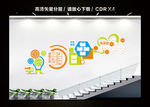 机器人乐高文化墙 学校楼梯文化