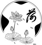荷花 矢量图