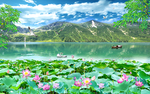 山清水秀山水美景3D风景画
