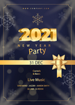 新年快乐海报2021牛年背景