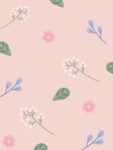 粉色树叶红花花瓣手机壁纸背景