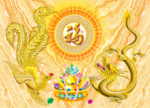 龙凤呈祥大理石纹背景