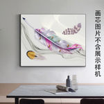 轻奢羽毛晶瓷画