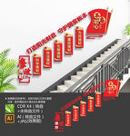 财政楼梯文化墙