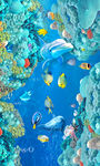 海底世界珊瑚海3D地板