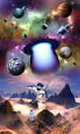 科幻宇宙星空3D地板地砖