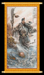 关公单刀赴会中堂挂画图