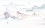 爆款高端新山水画 文件分层画