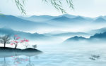 别墅高端新山水画 文件分层画