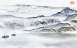 石纹高端新山水画 文件分层画