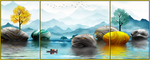 石来运转山水装饰画