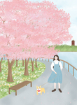 小日常-公园溜狗
