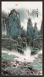 竖幅山水画