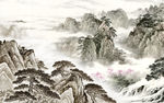 高端客厅爆款山水 TIF分层