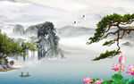 高档 新现代山水画 tif分层