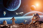 太空宇航员星空