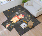 可爱猫咪小鱼星星地垫地毯