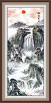 竖幅山水画
