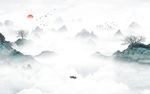 简约客厅意境山水 tif分层