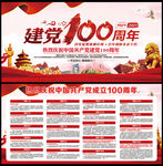 建党100周年展板