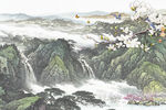 国画现代爆款山水 TIF分层