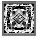 大牌  方巾  数码印花