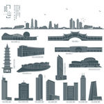 昆山地标建筑剪影