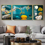 麋鹿晶瓷画图片