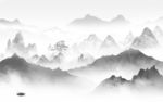 客厅山水画背景墙 文件分层