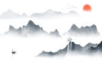 中式新款山水画 文件分层