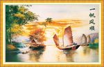 一帆风顺中堂画