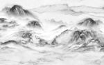 酒店人气画山水画 文件分层