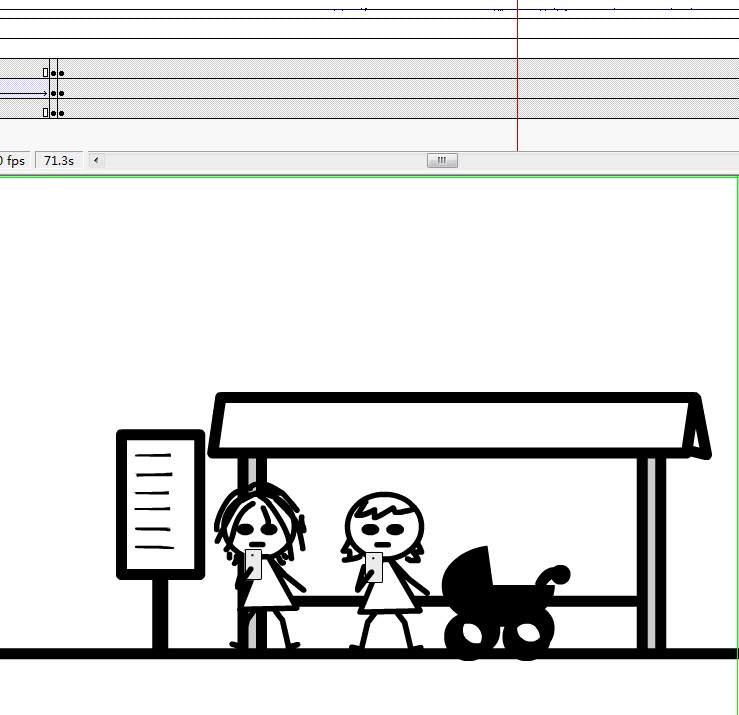 低头族简笔火柴人动画193秒