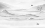 客厅新山水高端画 文件分层画