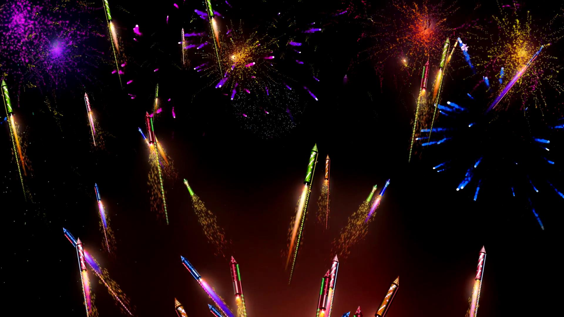 炫酷动感奇特烟火动态视频素材