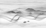 背景大气山水墙画 文件分层