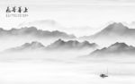 意境背景山水墙画 文件分层