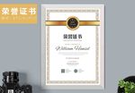 荣誉证书时尚竖版证书