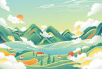 矢量山水画
