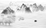 大气 新灰色山水画 tif分层
