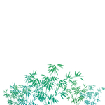 绿色植物插画竹叶元素
