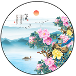 中式花鸟山水装饰画