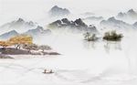 水墨山水石纹