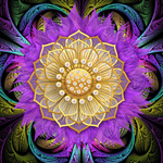 奢华金色花纹玻璃拼花天顶壁画