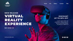 科技VR横幅网站海报单页