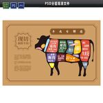 PSD牛肉分解图