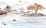 新款 山水画无框画 tif分层