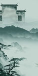 徽派高端新画玄关 文件分层画