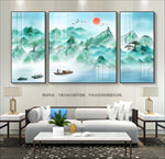中国风水墨山水画客厅装饰画